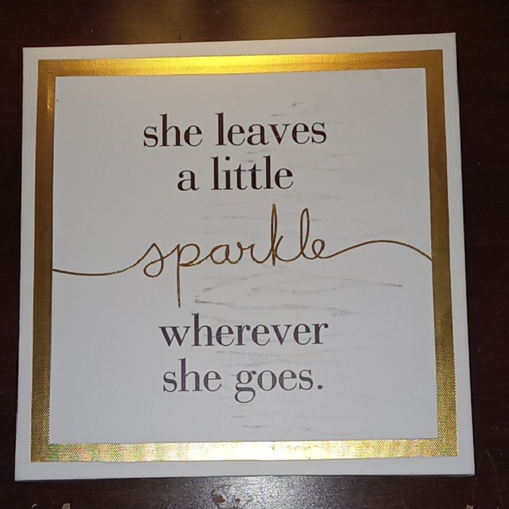 Gold and White Inspirational Wall Art